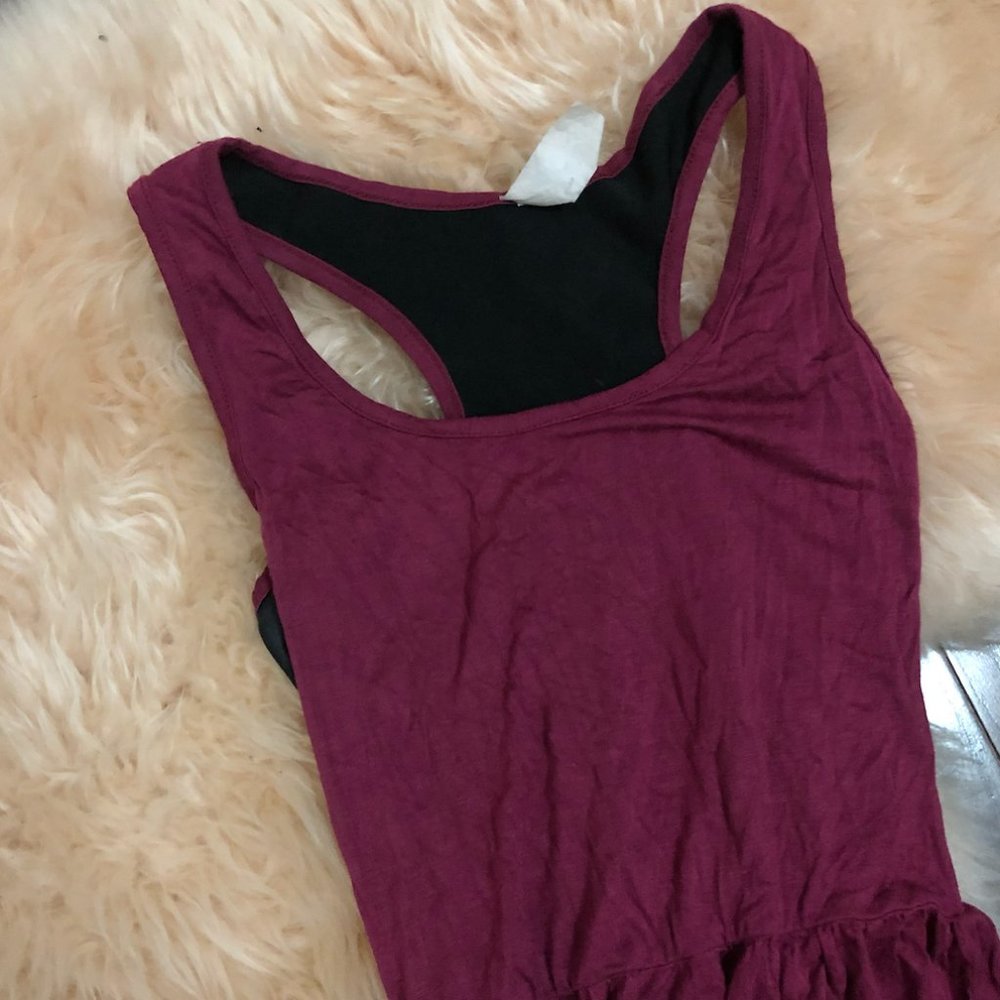 Ooyoo red maxi dress with fake leather back from Mendocino (mixed fabric)